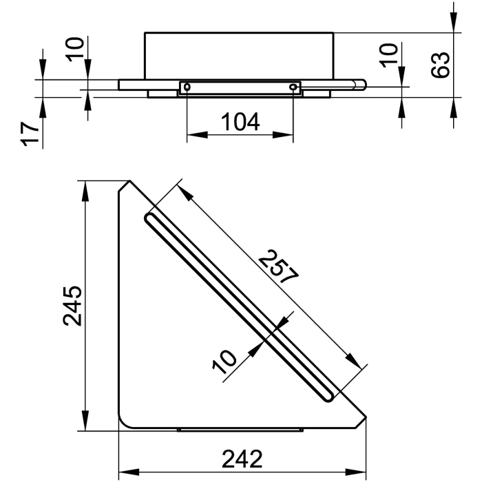 Keuco EDITION 400 Eckduschablage mit integriertem Glasabzieher