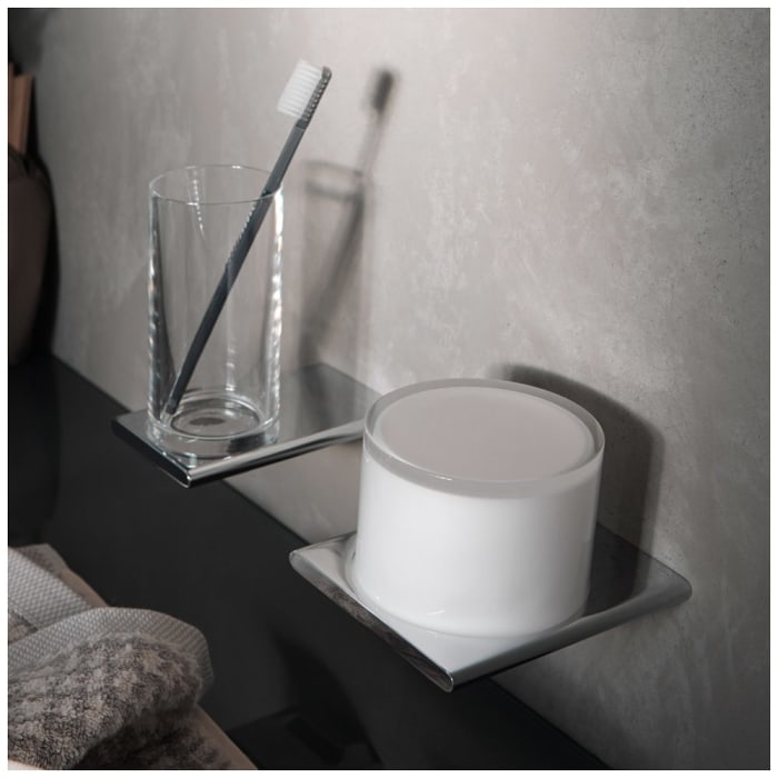 Keuco EDITION 400 Glashalter mit Echtkristallglas