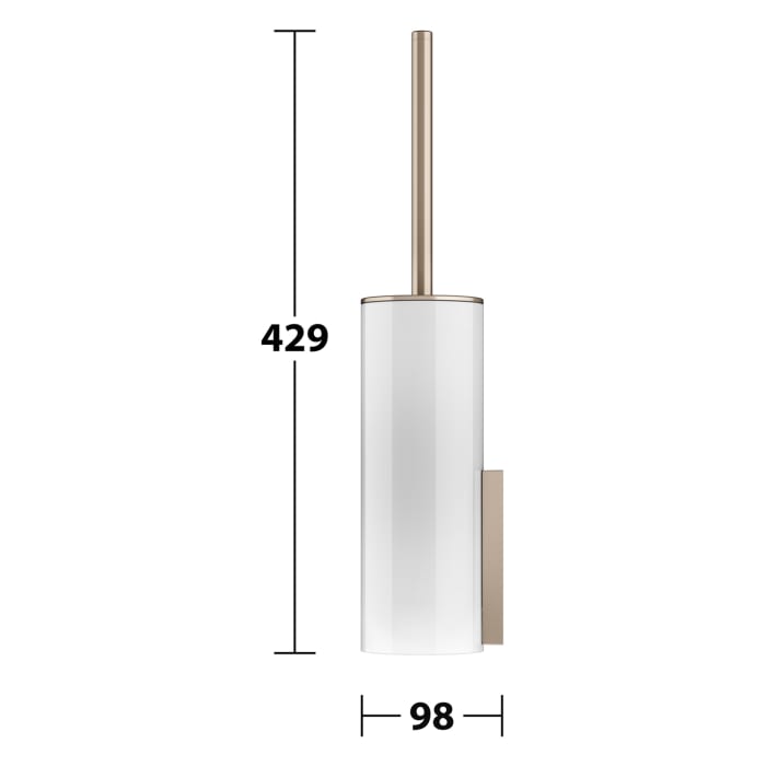 Keuco EDITION 400 Toilettenbürstengarnitur mit Glasgehäuse und Deckel, Wandmodell