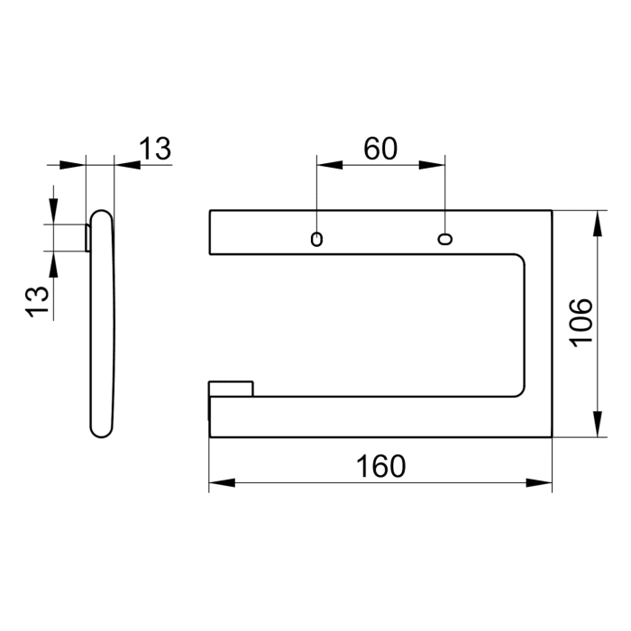 Keuco EDITION 400 Toilettenpapierhalter, offene Form