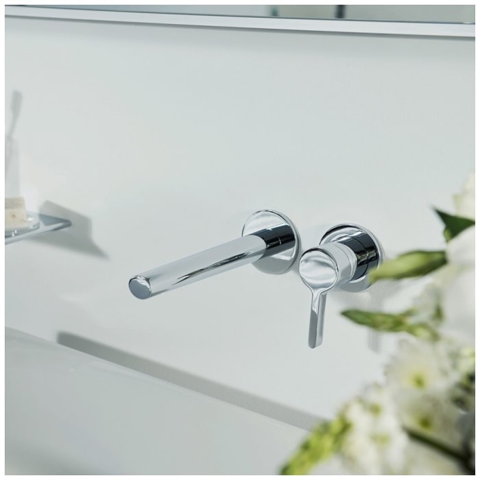 Keuco EDITION 400 Einhebel-Waschtischmischer Unterputz, 2-Loch, Ausladung 19,7 cm