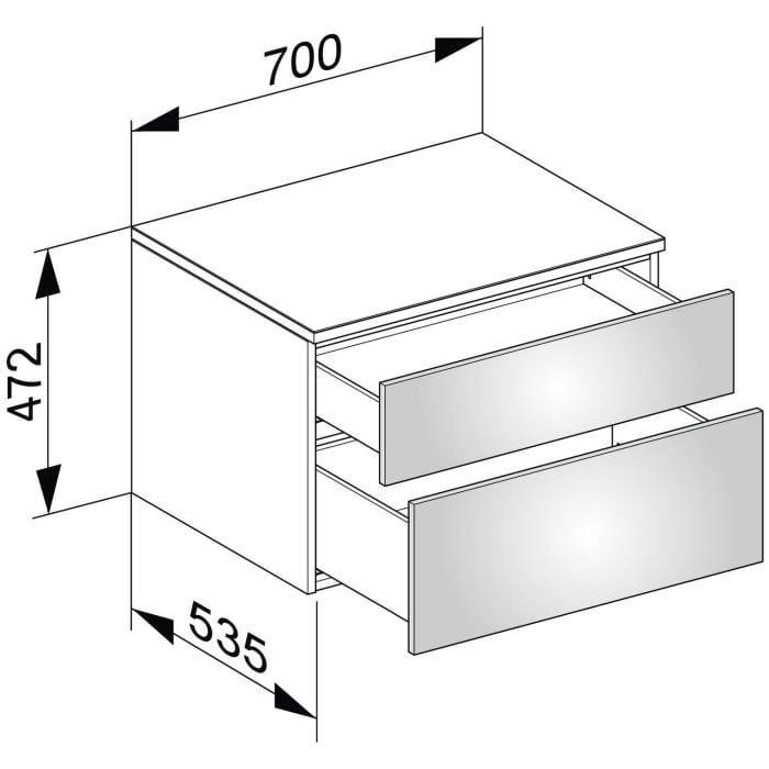 Keuco EDITION 400 Sideboard 70 x 47,2 x 53,5 cm