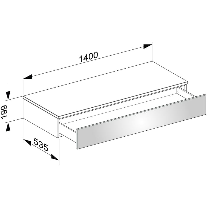 Keuco EDITION 400 Sideboard 140 x 19,9 x 53,5 cm