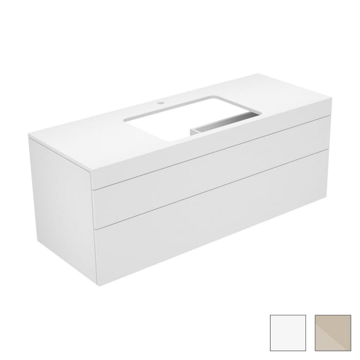 Keuco EDITION 400 Waschtischunterbau 140 x 53,5 cm, mit Hahnlochbohrung