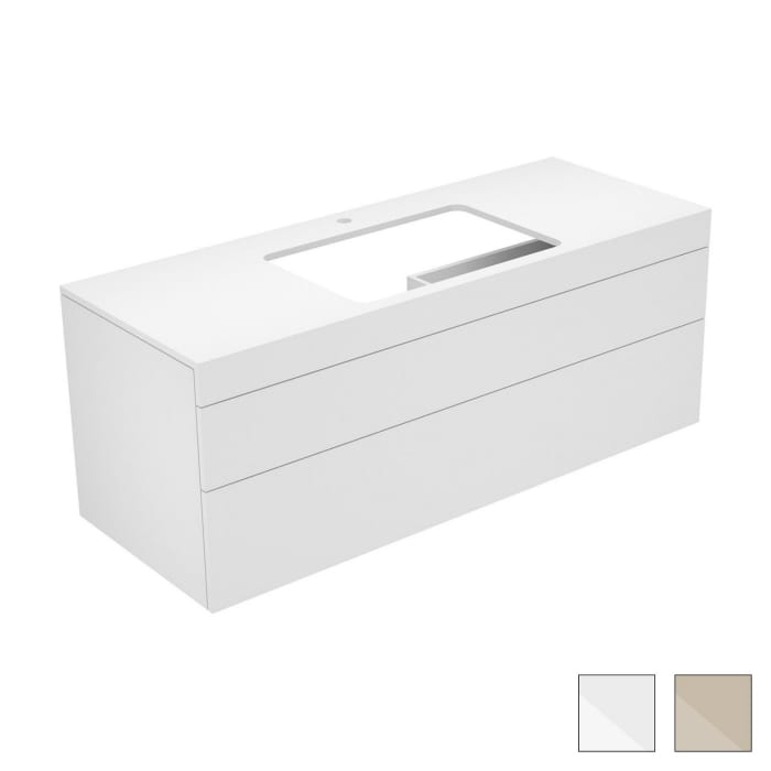 Keuco EDITION 400 Waschtischunterbau 140 x 53,5 cm, mit Hahnlochbohrung