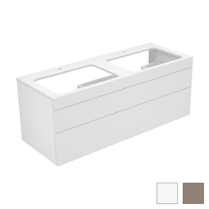 Keuco EDITION 400 Waschtischunterbau 140 x 53,5 cm, mit Hahnlochbohrung