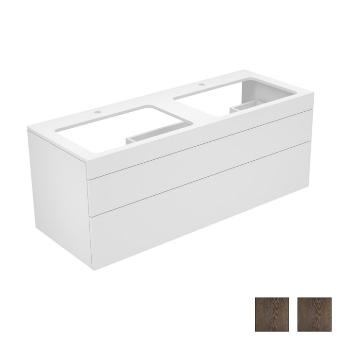 Keuco EDITION 400 Waschtischunterbau 140 x 53,5 cm mit Hahnlochbohrung