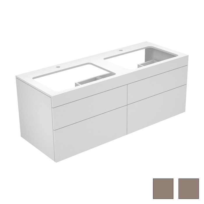 Keuco EDITION 400 Waschtischunterbau 140 x 53,5 cm, mit Hahnlochbohrung