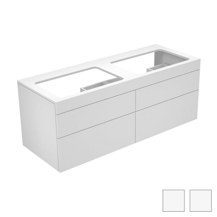 Keuco EDITION 400 Waschtischunterbau 140 x 53,5 cm, ohne Hahnlochbohrung