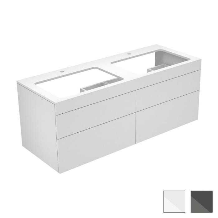 Keuco EDITION 400 Waschtischunterbau 140 x 53,5 cm, mit Hahnlochbohrung
