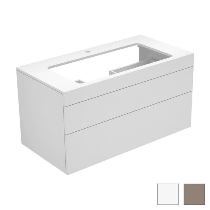 Keuco EDITION 400 Waschtischunterbau 105 x 53,5 cm, mit Hahnlochbohrung