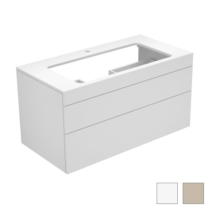 Keuco EDITION 400 Waschtischunterbau 105 x 53,5 cm, mit Hahnlochbohrung