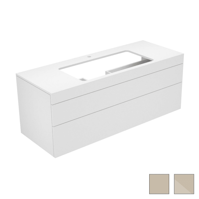 Keuco EDITION 400 Waschtischunterbau 140 x 53,5 cm, mit Hahnlochbohrung