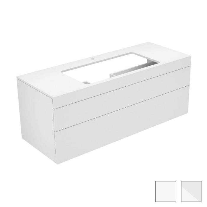 Keuco EDITION 400 Waschtischunterbau 140 x 53,5 cm, mit Hahnlochbohrung