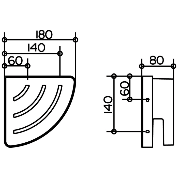 Keuco Moll Ersatz Kunststoff-Einsatz für Eckduschkorb