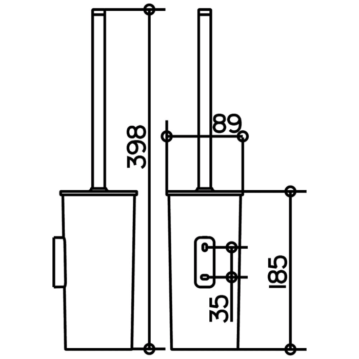 Keuco Moll Ersatz Toilettenbürste mit Griff