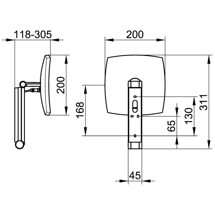 Keuco iLook-move Kosmetikspiegel rechteckig mit 5-fach Vergrößerung, LED Beleuchtet, UP-Kabelführung