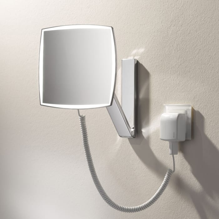 Keuco iLook-move Kosmetikspiegel, rechteckig, 5-fach Vergrößerung, Wandmodell, Steckernetzteil