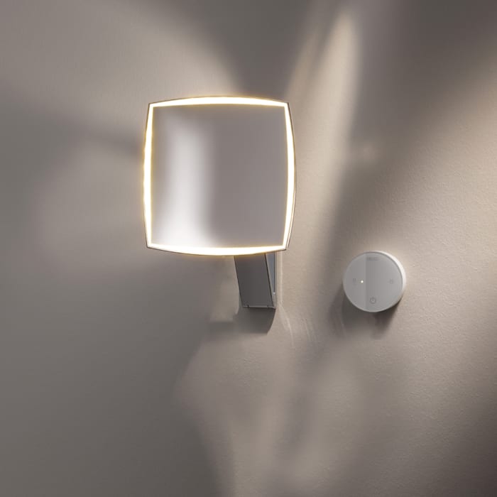 Keuco iLook-move Kosmetikspiegel rechteckig mit 5-fach Vergrößerung, UP-Kabelführung, Wandmodell