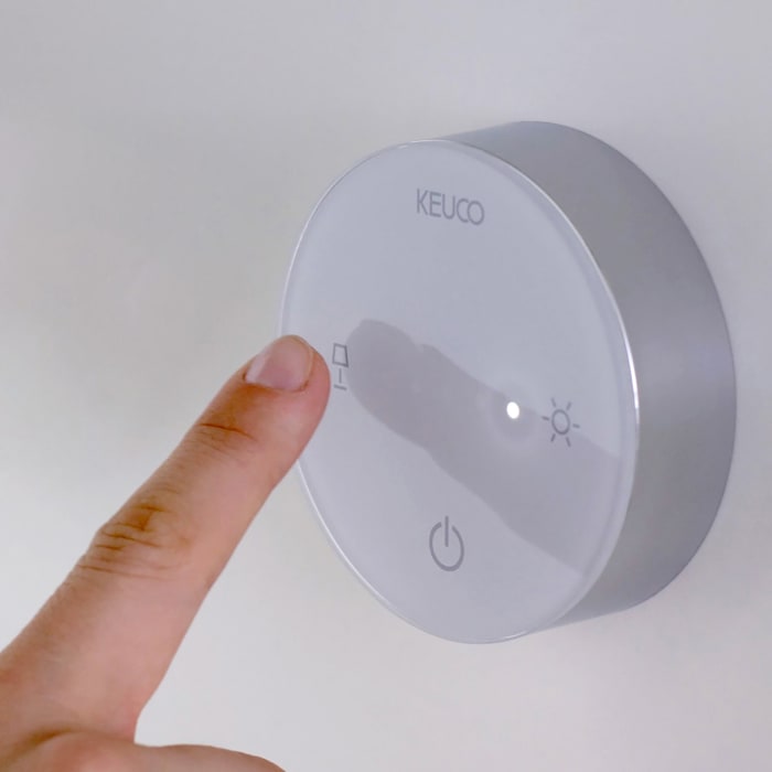 Keuco iLook-move Kosmetikspiegel, rund mit 5-fach Vergrößerung, UP-Kabelführung