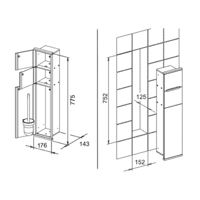 Keuco Plan Integral WC-Modul 1