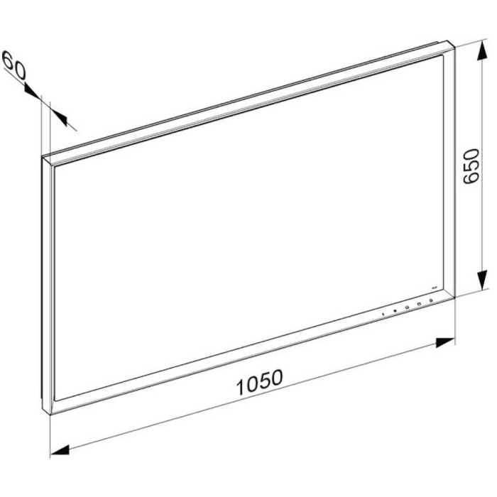 Keuco Royal Lumos Badspiegel 105 x 65 cm mit stufenlos einstellbarer Lichtfarbe und DALI-Steuerung in schwarz-eloxiert