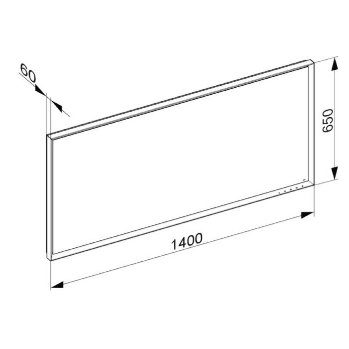Keuco Royal Lumos Lichtspiegel 140 x 65 cm, einstellbare Lichtfarbe, DALI-steuerbar