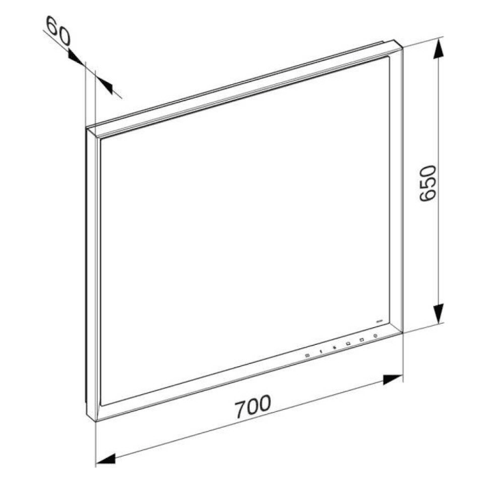 Keuco Royal Lumos Lichtspiegel 70 x 65 cm, mit Spiegelheizung, DALI-steuerbar