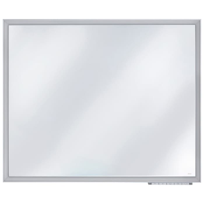 Keuco Royal Lumos Badspiegel in silber eloxiert mit stufenlos einstellbarer Lichtfarbe und den Maßen 65 x 65 cm