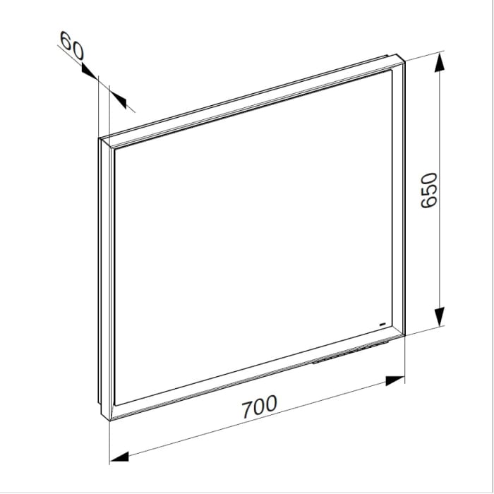 Keuco Royal Lumos Lichtspiegel 70 x 65 x 6 cm, mit Spiegelheizung