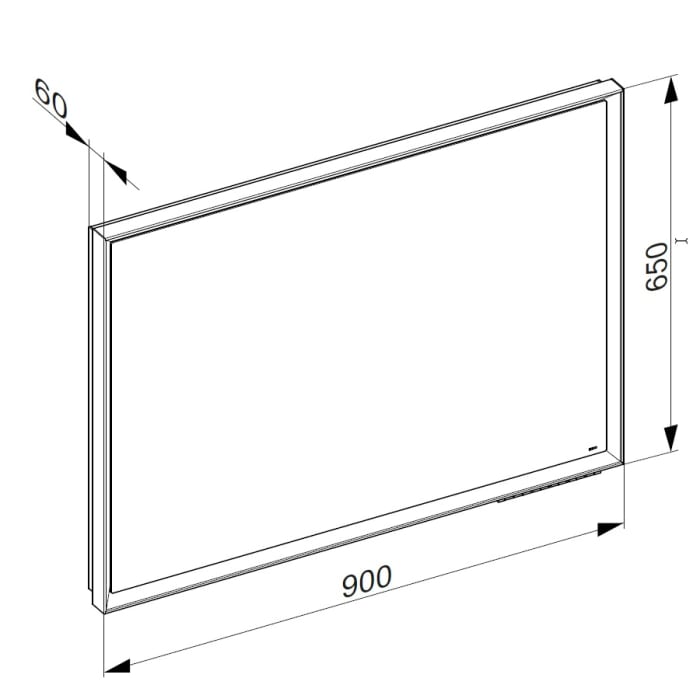 Keuco Royal Lumos Badspiegel 90 x 65 cm mit stufenlos einstellbarer Lichtfarbe und silber eloxierter Oberfläche