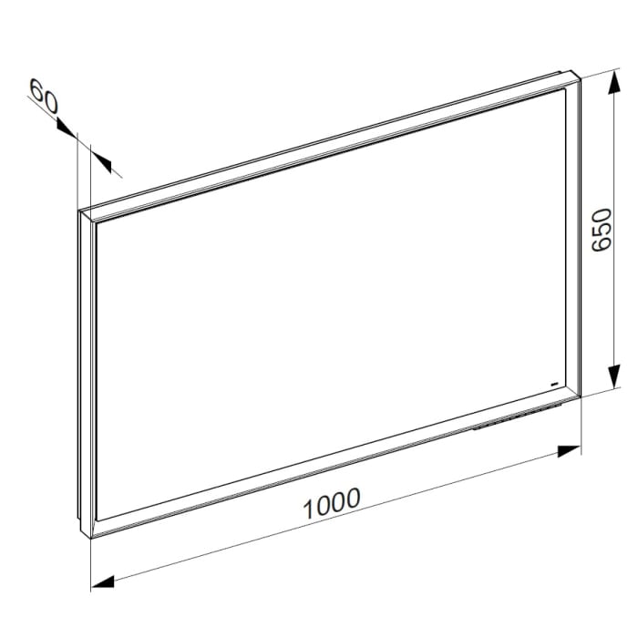 Keuco Royal Lumos Badspiegel 100 x 65 cm mit stufenlos einstellbarer Lichtfarbe in silber eloxiert