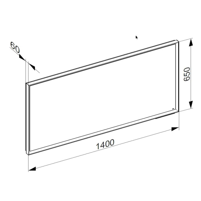 Keuco Royal Lumos Lichtspiegel 140 x 65 x 6 cm, einstellbare Lichtfarbe