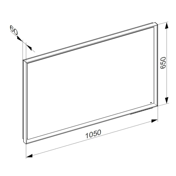 Keuco Royal Lumos Badspiegel in Silber Eloxiert mit Spiegelheizung – 105 x 65 cm