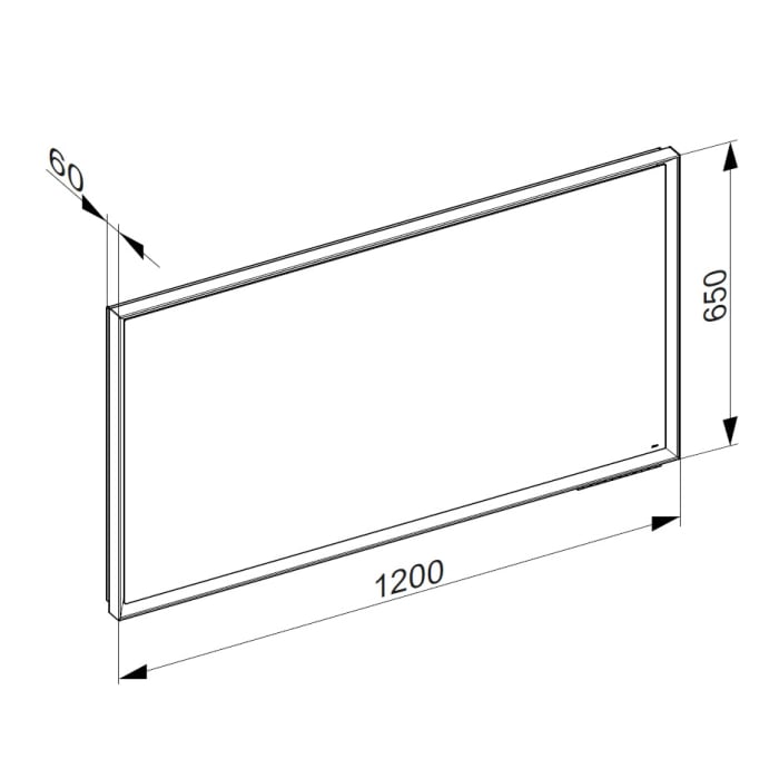 Keuco Royal Lumos Badspiegel 120 x 65 cm mit Spiegelheizung in silber eloxiert