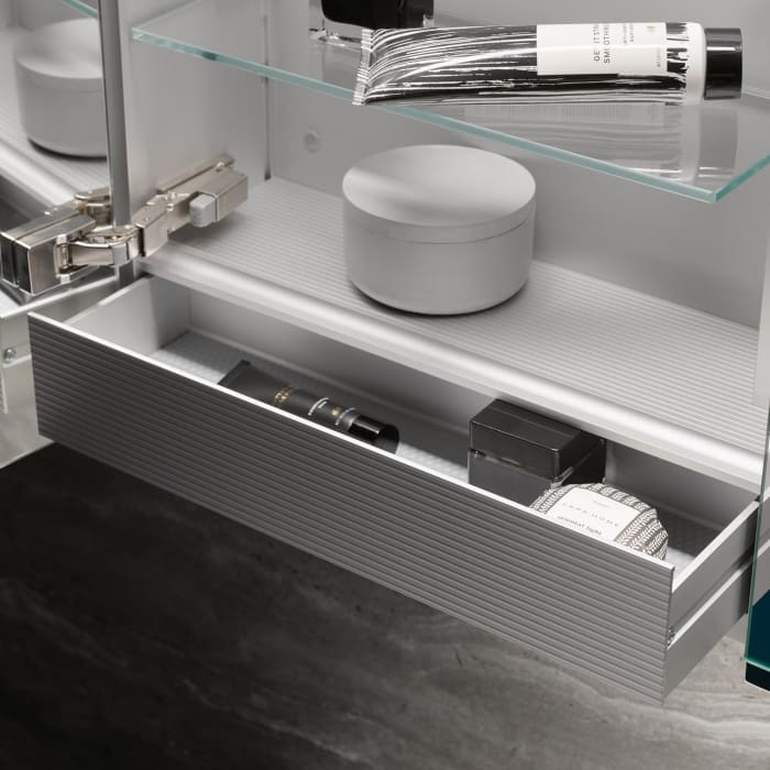 Keuco Royal L1 Spiegelschrank 100 cm, 2 innenliegenden Schubkästen