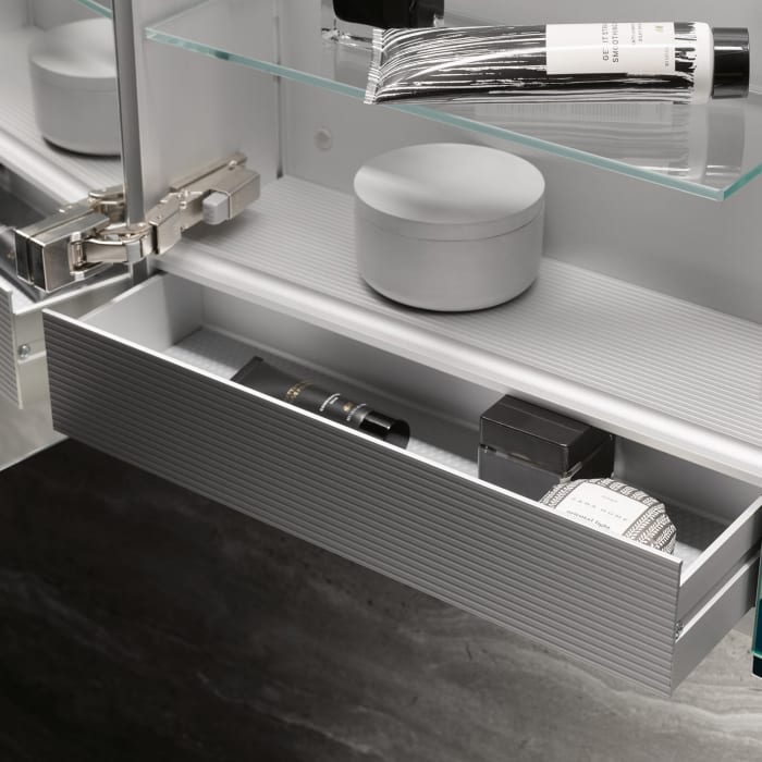 Keuco Royal L1 Spiegelschrank 120 cm, 2 innenliegenden Schubkästen