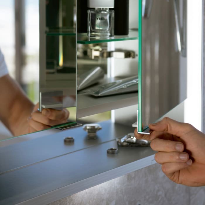 Keuco Royal Lumos Wandeinbau Spiegelschrank 140 x 73,5 cm, offene Ablage