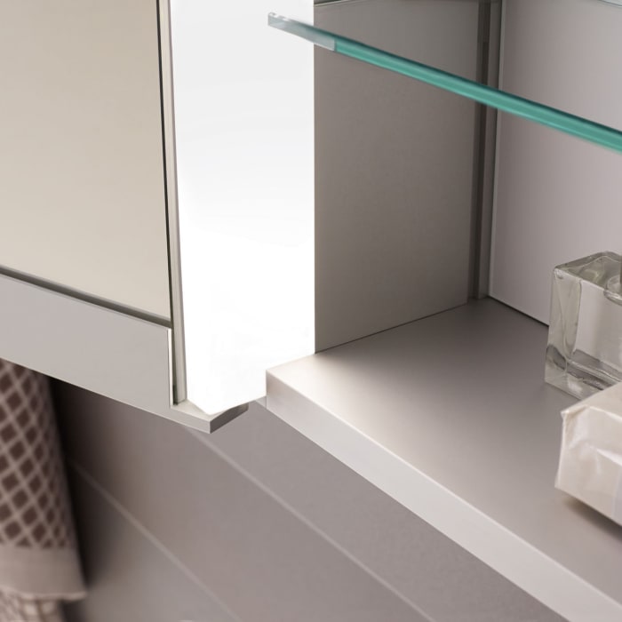 Keuco Royal Match Spiegelschrank Wandhalbeinbau mit LED-Beleuchtung 80 x 70 cm