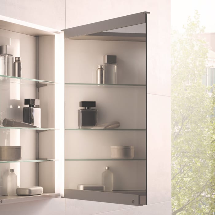 Keuco Royal Match Spiegelschrank Wandhalbeinbau mit LED-Beleuchtung 120 x 70 cm