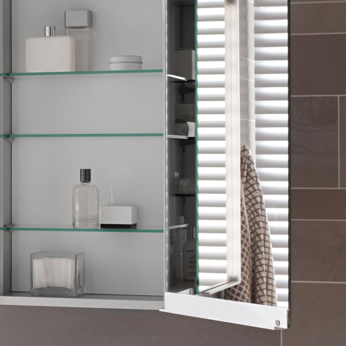 Keuco Royal Match Spiegelschrank Wandhalbeinbau mit LED-Beleuchtung 130 x 70 cm