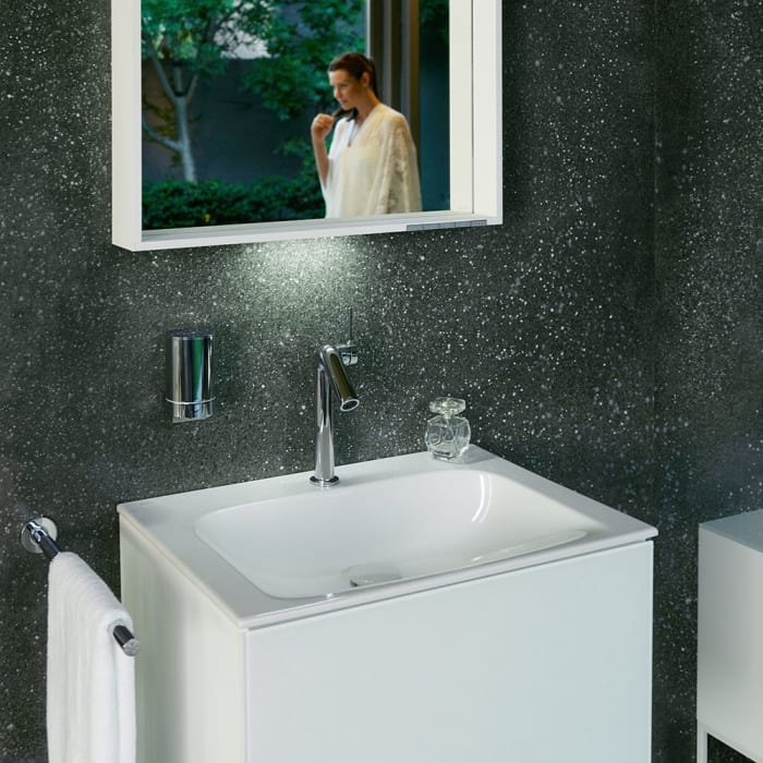 Keuco X-Line Keramik-Waschtisch mit 1 Hahnloch 65,5 x 49,3 cm