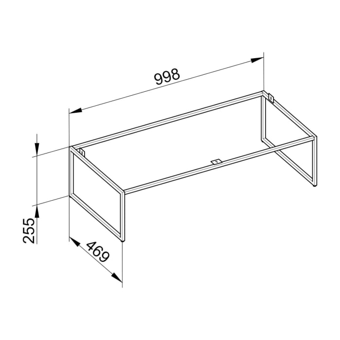 Keuco X-Line Bodengestell 100 x 25 x 47 cm