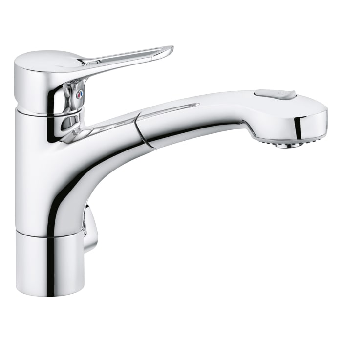 Kludi MX Spültisch Einhandmischer mit Geräteanschluss und herausziehbarer Geschirrbrause