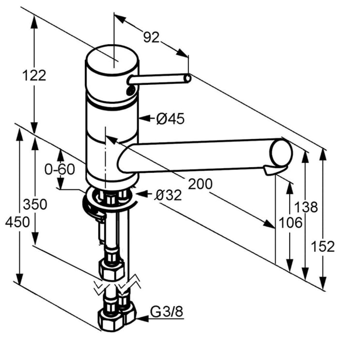 Kludi SCOPE Spültisch-Einhandmischer Niederdruck