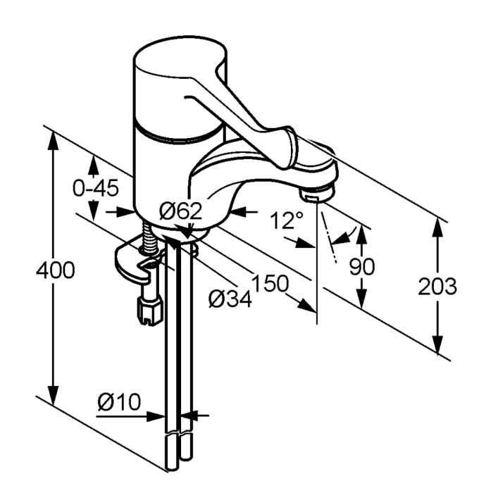 Kludi MEDI CARE Waschtisch Einhandmischer