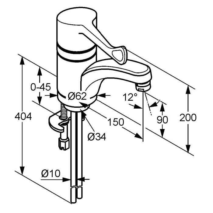 Kludi MEDI CARE Waschtisch Einhandmischer