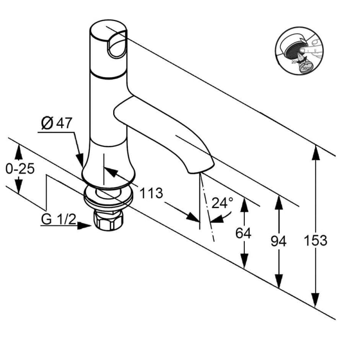 Kludi BOZZ Standventil DN 15