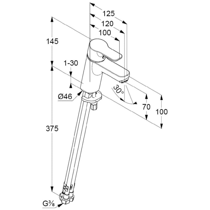 Kludi PURE&EASY Waschtisch-Einhandmischer 70, ND