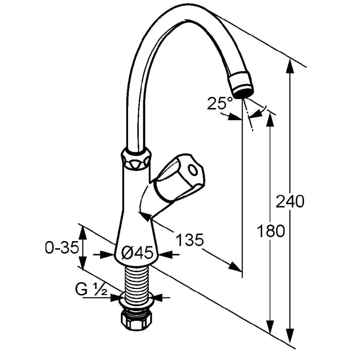 Kludi STANDARD Standventil
